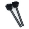 Washing Up Brush Black with Stainless Steel Handle, Set of
