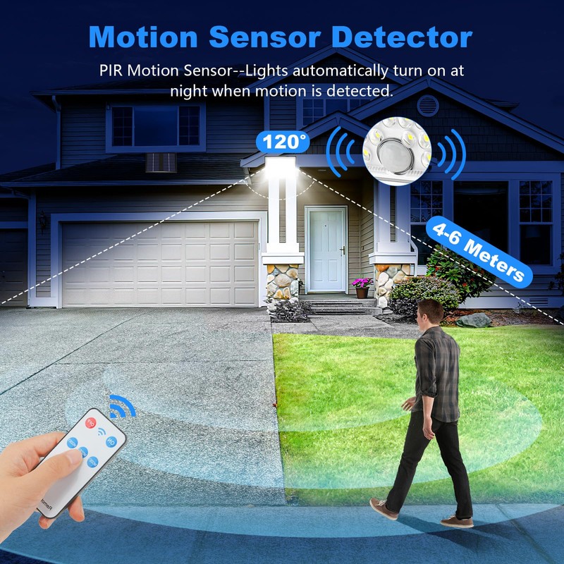 Solar Lights for Outdoor Use with Remote Control, Outdoor Lamp