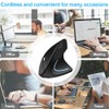 Ergonomic Mouse Vertical -Rechargeable 2.4GHz Optical (Bluetooth+USB+USB C) Modes Wireless