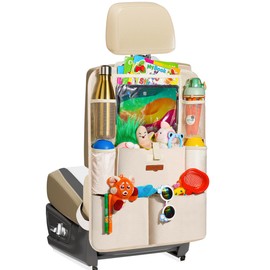 SURDOCA Car Organizers and Storage, Upgraded Car Seat Organizer with 11-inch Touch Screen Tablet Holder, Backseat Car Organizer with 8 Pockets, Car Seat Protector Road Trip Essentials for Kids