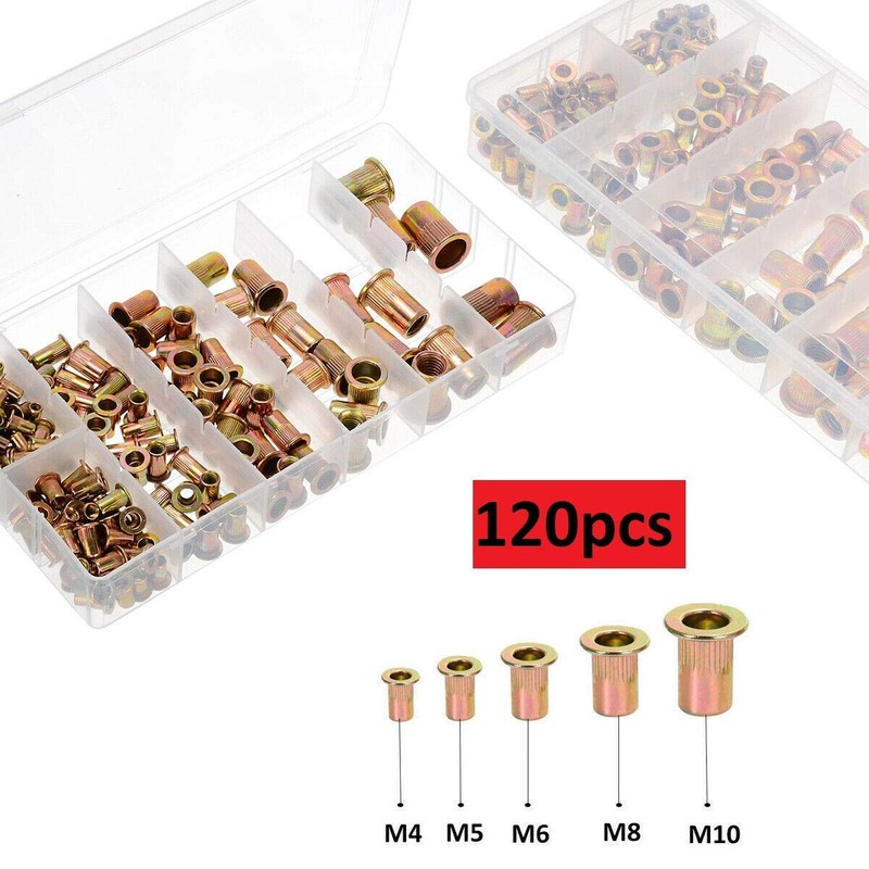 Trimming Shop Flat Head Flange Rivet Nuts Threaded Inserts Anchoring