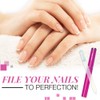 Nail Tek Crystal File Double-Sided with Fuchsia Companion Case, Medium