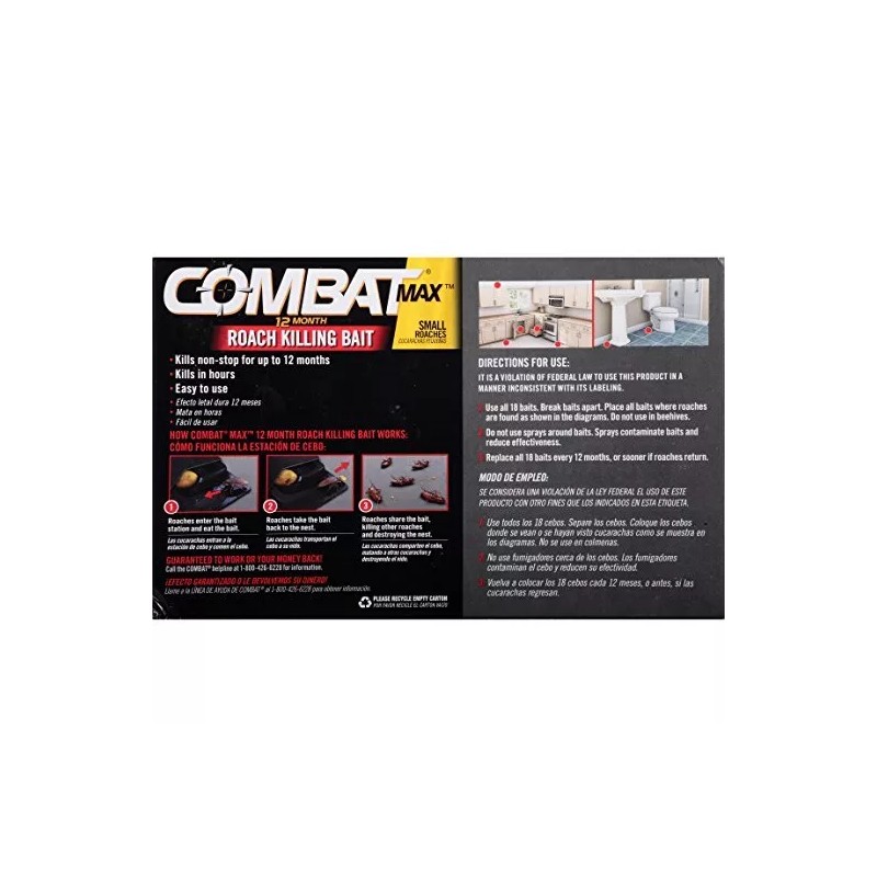 Combat Max 12 Month Roach Killing Bait Small Roach Bait