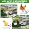 Stainless Steel Automatic Chicken Feeder, Treadle Chicken Feeder with Weatherproof