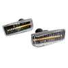 2x Clear Lens Side Indicator Amber LED Marker Repeater Light