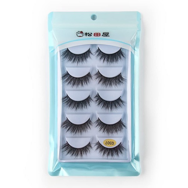 5 Pairs Mink Eyelashes Ultra Dense Stage Makeup Natural False