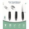 CuraVita Adaptive Utensils Set (3-Piece) – 42° Angled, 3 oz