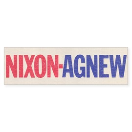 CafePress Nixon Agnew 10"x3" Rectangle Vinyl Bumper Sticker Car Decal