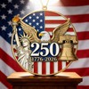 250 Years of America Semiquincentennial Ornament, 2D Acrylic 1776-2026 Patriotic