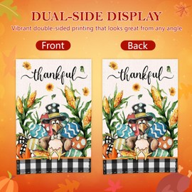Seasonal Garden Flags Set of 12, Double Sided 12 x 18 Inch, Easter Garden Flags for Outside, Christmas Halloween Small Yard Flags for Outside, Seasonal Decorative Flags for Outdoor Festival