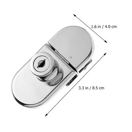 TEHAUX 2 Sets Glass Cabinet Door Lock Safe Lock Display Window Lock Cupboard Stuffed Animal Hammock Cabinet Locks with Keys Anti- Lock Heavy Household Glass Door Lock Zinc Alloy