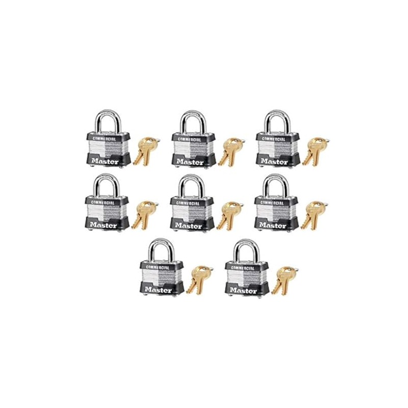 Master Lock 3KA-3210 1-1/2" Laminated Keyed Alike Padlocks - Quantity