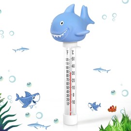 Floating Pool Temp Gauge - Water Temp Shark Gauge | Floating Temperature Tracking Tool for Bathtub Spa Swimming Bath Outdoor Pond Aquarium Indoor Decoration