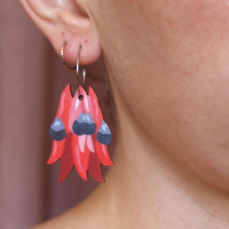 Pixie Nut & Co. Sturt Pea Hoop Earrings