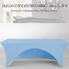 Jeloris Spandex Open Back Tablecloth (6FT, Light Blue) Fitted, Washable,