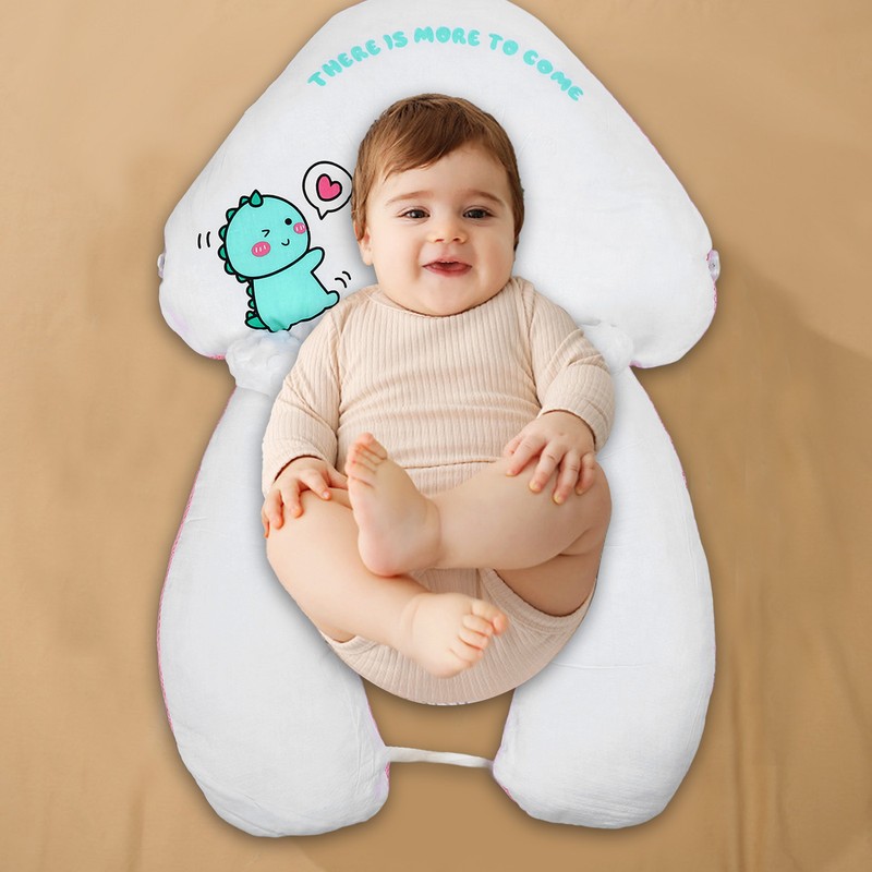Baby Head Body Pillow Soft Breathable Drawstring Adjustment Newborn Head