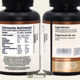 Calostro Bovino 1000 Mg Por Porción Bovine Colostrum Momosie 60 Cápsulas Dura 1 Mes Sistema Inmune suplemento de inmunoglobulina