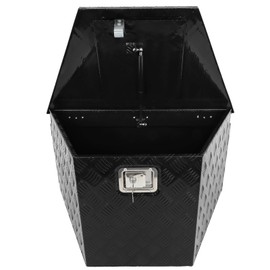 Truck Bed Tool Box 33inch Underbody Flatbox Truck Bed RV Trailer Pickup Toolbox Heavy Duty Underbed Tools Chest Box with Side Handle, Lock and Keys Black