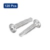 sourcing map #8-3/4" Self Drilling Screws, 120pcs 410 Stainless Steel