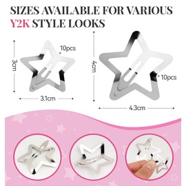 YISCOKO Y2K 20pcs Star Hair Clips Cute Hair Clips Girls Hair Accessories Hairpins Hair Clips for Women Girls