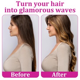 Satin Rollers, 10 Pcs Hair Curlers to Sleep in Soft Hair Rollers 7.09 In*1.38 in Suitable for Women'S Medium and Long Hair Styling Tools (Pink)