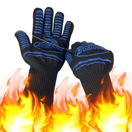 BBQ Gloves, Oven Gloves Original 2 Pack1472℉ Extreme Heat Resistant, Grilling Gloves Silicone Non-Slip Oven Mitts, Kitchen Gloves for BBQ, Grilling, Cooking, Baking