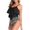 American Trends Plus Size Womens Two Piece Swimsuits High Waisted