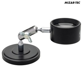 MIZAR-TEC Magnifying Glass Stand Magnifying Glass White Lens, 10x Magnification, Lens Diameter 1.0 inches (25 mm), Made in Japan, Portable, High Magnification, Stand, Adjustable Angle, For Reading