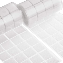 400 pcs (200 Pairs) Self Adhesive Dots,Sticky Dots, 1 Inch Square Tape with Waterproof Sticky Adhesive Glue Fastener for Office,School,Classroom (White)