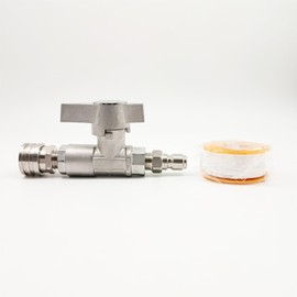 Geife High Pressure Washer Ball Valve Kit, 3/8 Inch Quick Connect for Power Washing Hose, 5000 PSI Stainless Steel Shut Off Valve