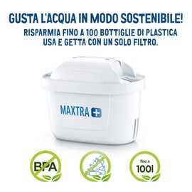 BRITA Filters for Maxtra+ Water Filter Jug, Plastic/Carbon/Resin 3 Filtri Bianco