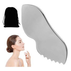 COYUN Gua Sha Edelstahl, Gua Sha Stein Gesichtswerkzeug, Guasha Scraping Massage Tool, Metall Lymphdrainage Massageschaber für Gesicht, Augen, Hals, Körper