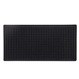 EZONEDEAL Rubber Bar Mats for Countertop, Non-Slip Bartending Bar Service Spill Mat Bar Table Mat Restaurant Kitchen Counter Bar Pad,Heat Resistant Barber Station Mat Coffee Bar Accessories (15x30cm)