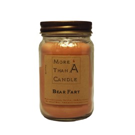 More Than A Candle - 16 oz Mason Jar Soy Candle - Made in The USA Bear Farts