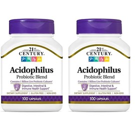 21st Century 21st Century Acidophilus Capsules, 100 Count (21339) (Pack of 2)