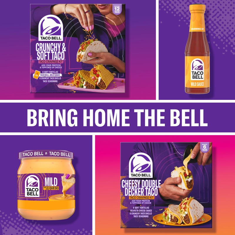 Taco Bell Cheesy Double Decker Taco Dinner Kit with 6