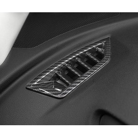 Kadore for Subaru Crosstrek Impreza 2018-2020 Carbon Fiber Style Car Interior Instrument Desk Air Vent Outlet Cover Trim Frame 2-pc