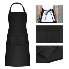 Catime Pack of 2 Cooking Aprons for Men and Women, Baking Apron with 2 Pockets for Kitchen, Painting Apron, Adult Bib Aprons, Adjustable for Gardening