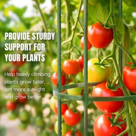 Joyhalo 2 Pack Tomato Cage for Garden, Up to 59 Inch Heavy-Duty Tomato Trellis, Height Adjustable Garden Trellis for Climbing Plants Vegetables Flowers Cucumber Peony