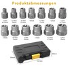 15-Piece Nut Remover Set: Screw Extractor Set with 13 Nut