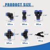 Brintek 25PCS Push to Connect Fitting Kit, 3/8" or 10mm