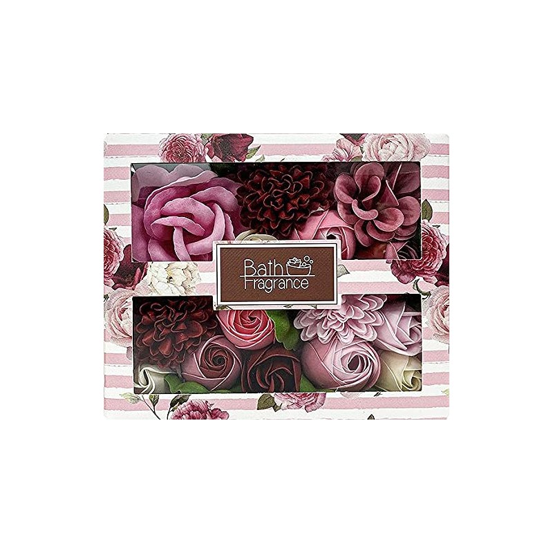 Q-FLA Bath Fragrance Flower Arrangement Box Brillante Pink W17xD13.5xH5.3cm