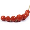 Mediterranean Red Coral Through Necklace Pendant for Women Brass Plated