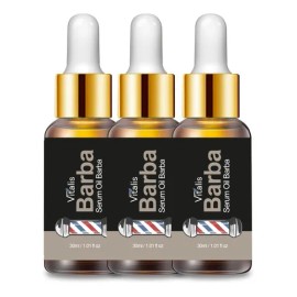 3 Esencia Aceite Para Crecer Barba Bigote Natural 30ml Natural
