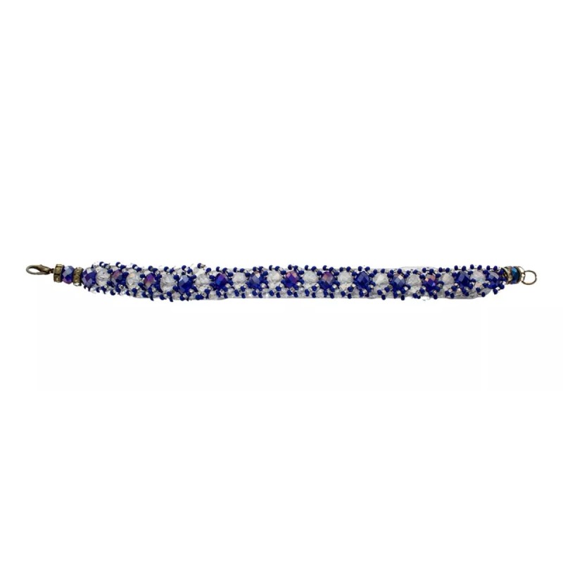Ilde (pulsera) Tapete Yemayá (azul/cristalino) X Pieza