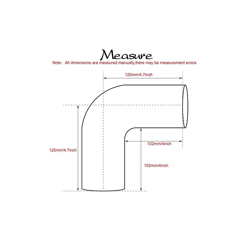 TuoLauthon TuoLauthon 4-Ply High Performance 90 Degree Elbow Reducer Coupler