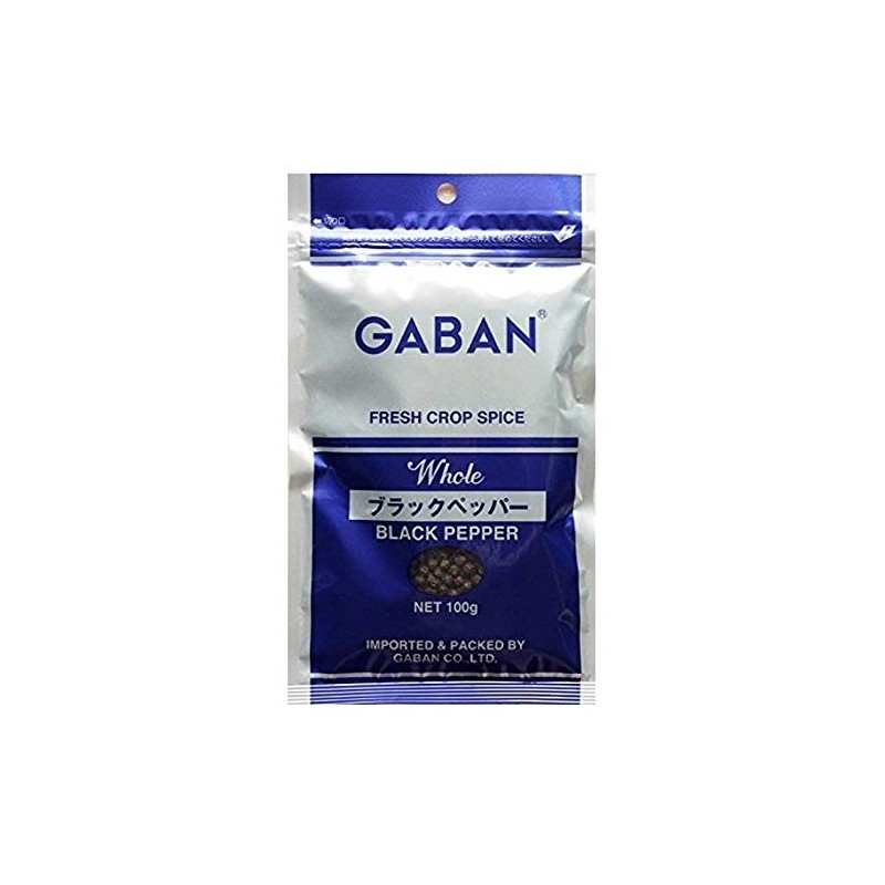 GABAN Black Pepper Whole 100g 100 Grams (x 1)