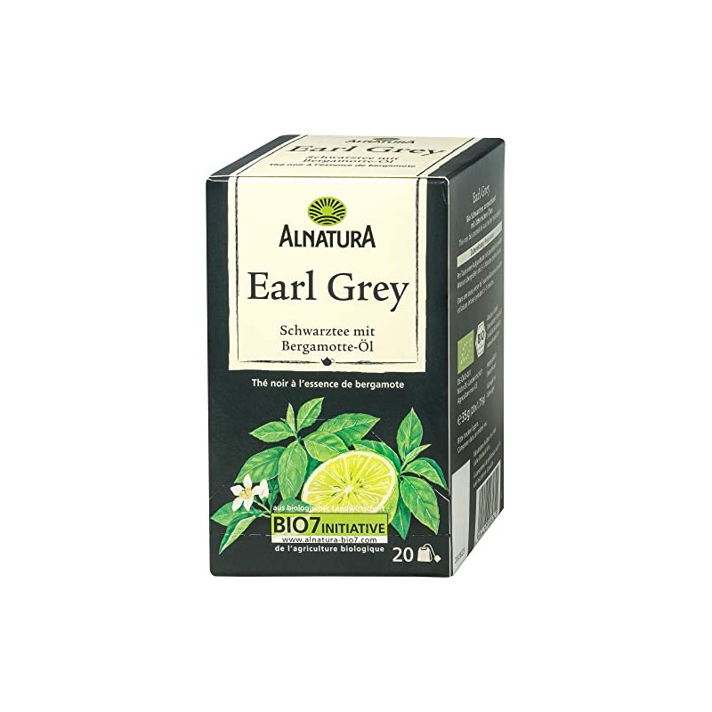 Alnatura Organic Earl Grey Tea, 20 Bags, 35 g