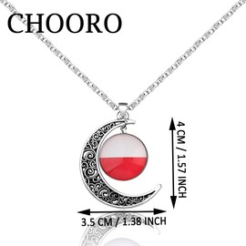 CHOORO Many Countries National Flag Alloy Necklace for Men Women (Poland N-CA)