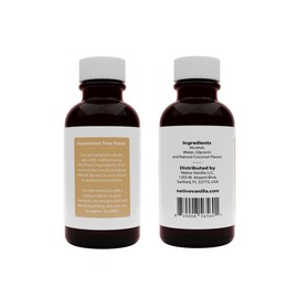 Native Vanilla - Coconut Flavor - 4 Fl Oz - Pure Flavors and Extracts - Perfect for Cooking, Baking, and Dessert Crafting